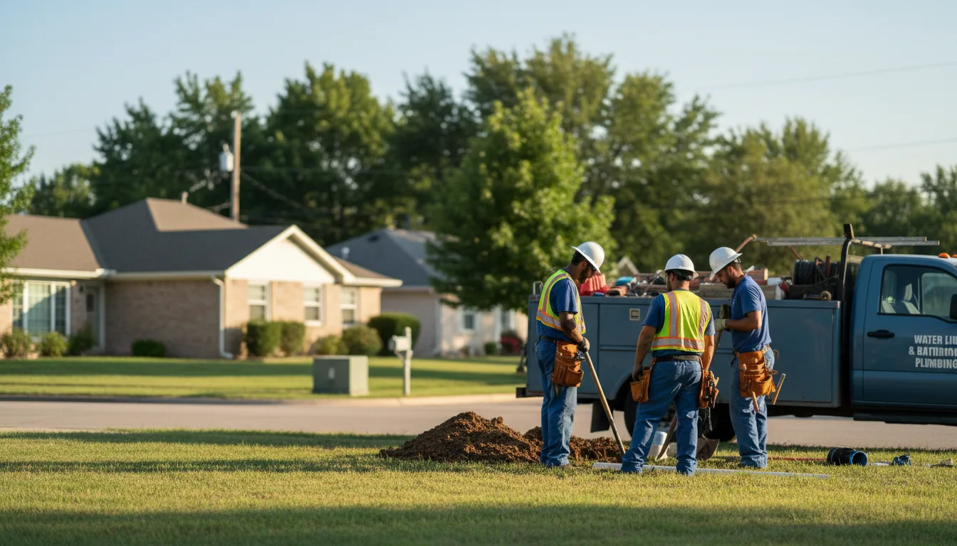 Residential water line and bathroom plumbing service in Brandamore, PA